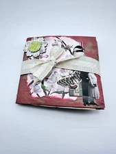 Junk Journal Birds Flowers Butterfly Themed Medium Is Brown Paper Bags 6x5 In