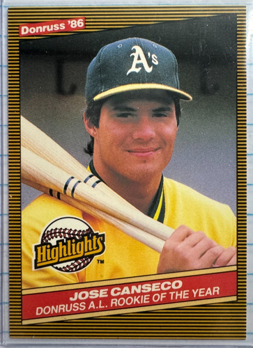 1986 Donruss Highlights - Jose Canseco #55 (RC) - Picture 3 of 3
