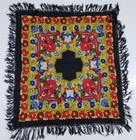 Vintage Traditional Hungarian Kalocsa Silk Hand Embroidered Tablecloth 90x80cms