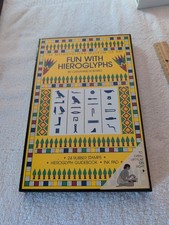 Fun with Hieroglyphs 24 Rubber Stamps  Hieroglyph Guidebook Ink Pad Sealed