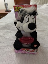 2004 Gemmy Pepe Le Pew Plush Stuffed Animal Talk Music 8" Skunk Looney Tunes New