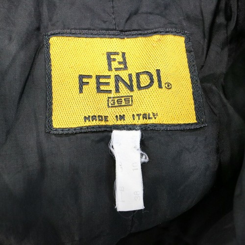 FENDI Men's Coat FF Black Size 38 Authentic - Picture 18 of 24
