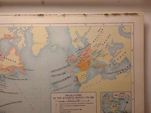 Mappa Vintage RIVOLUZIONI 1776-1826 1962 MSM Rand McNally Atlante Mondo Cosmopolita - Foto 5 di 7