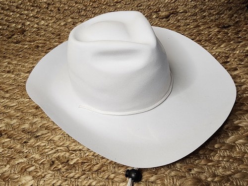 Weißer Cowboyhut Filz Westernhut Cowgirlhut Erwachsene Junggesellinnenabschied Kostüm  - Bild 1 von 10