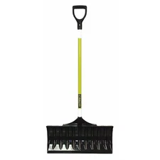 Snow Shovel, 24 In W X Poly Blade, 45 In L Fiberglass Handle, 96858Gra