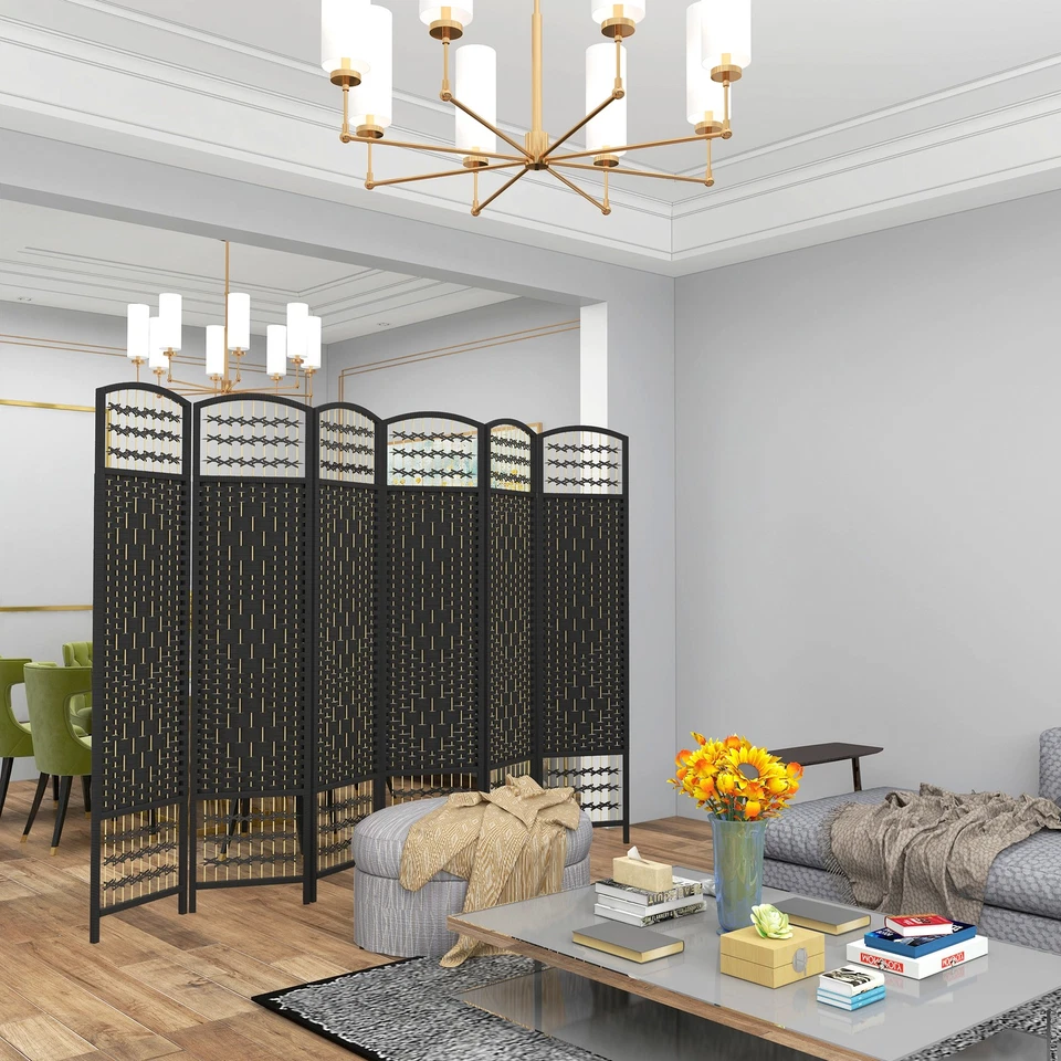 HOMCOM 5.6' Panel Room Divider Folding Privacy Screen Wall Divider