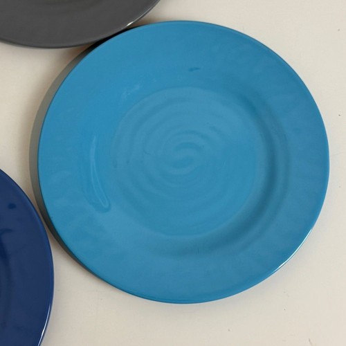 4 Gibson Home Melamine 8.5” Plates Cool Tones - Picture 3 of 7