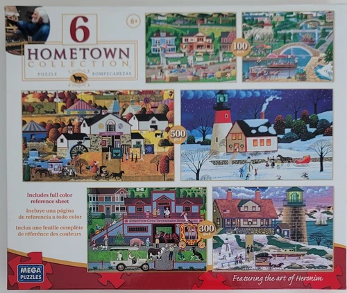 NEW HOMETOWN HERONIM Collection 6 Puzzles 100 pc - 300 pc - 500 pc