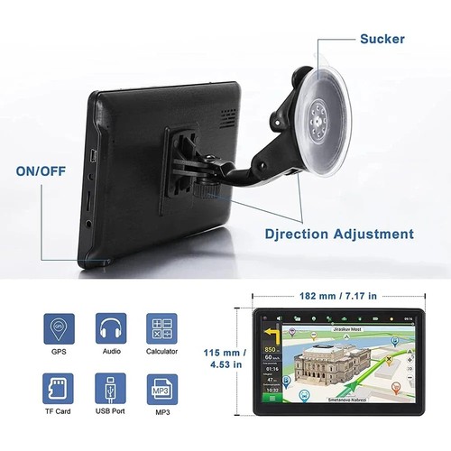 16G 7" GPS Sat Nav Navigation Car Truck HD Touch Screen UK&EU Maps Free Lifetime - Picture 4 of 6