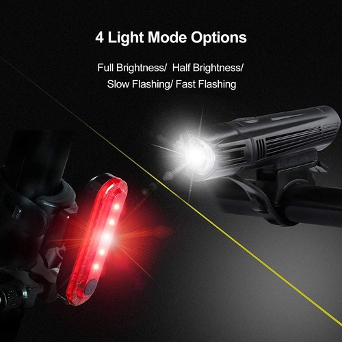 Waterproof Rechargeable LED Bike Lights Set (2000mah Lithium Battery, IPX4, 2... - Picture 3 of 6