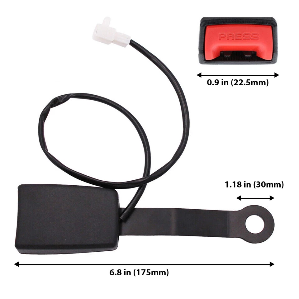 Cinturón de seguridad delantero hebilla enchufe cable advertencia camlock - resistente - paquete de 1 Foto 3 de 4