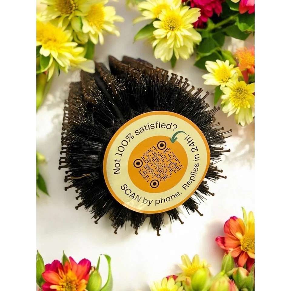 Belula Cepillo Redondo Cerdas de Jabalí para Secado por Soplado Set 3 Clips Herramienta de Limpieza Volumen Foto 3 de 4