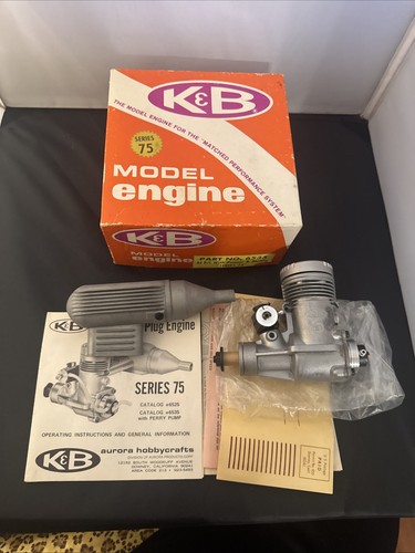 New NOS K & B .61 R/C Model Air Plane Engine, Pumper & Muffler Part No. 6535