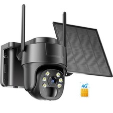 4G LTE Cellular Security Camera No WiFi Solar Outdoor 2K Night Vision  SIM Card