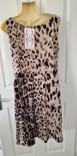 RONNI NICOLE leopard print wrap style dress, O So Slim, BNWT, size 14 - Picture 6 of 11