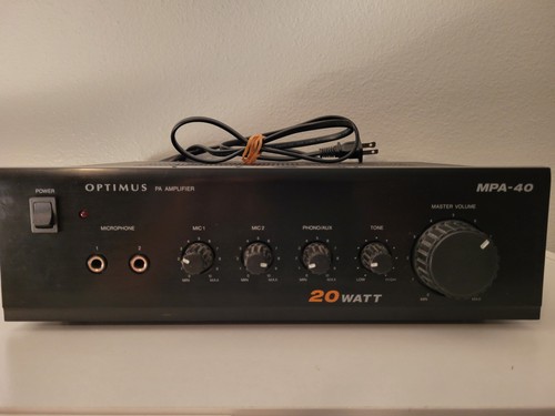 Optimus MPA-40 PA Amplifier 20-Watt Tested - Picture 2 of 4
