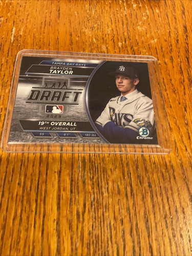 2023 Bowman Chrome Brayden Taylor Bowman Draft Night Tampa Bay Rays A36 - Bild 2 von 4