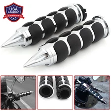 2x 1" 25mm Motorcycle Handle Bar Hand Grips For Harley Honda Yamaha Kawasaki US