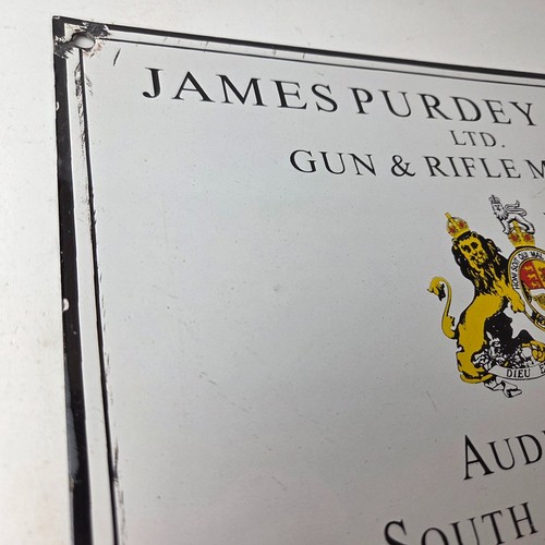 Vintage James Purdey Sign - Hunting Gun Firearm Makers Shot Gas Porcelain Sign - Picture 4 of 14