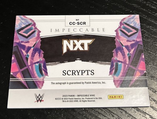 2023 Panini Impeccable WWE Scrypts Auto /75 - Picture 2 of 2