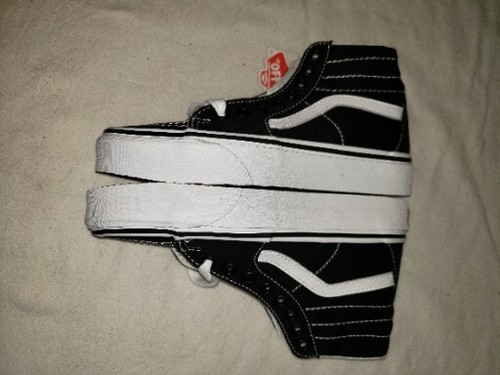 Vans SK8 Hi Men 3.5 Women 5 Black/White Skate Shoes High Top Sneakers NIB 723 - Picture 6 of 12