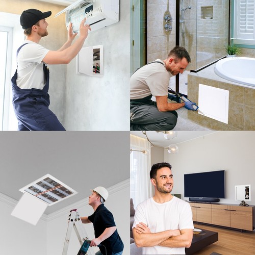 Morvat 8x8 Zugangsplatte mit Drehtür für Trockenbau & Decke - Bild 7 von 7