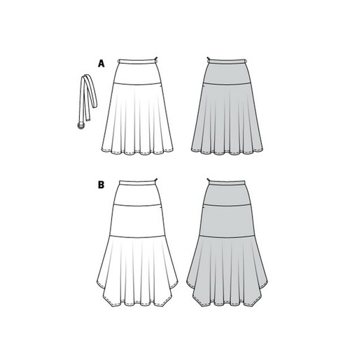 BURDA 6142 MISSES SKIRTS Sewing Pattern Sizes 8 - 18 Skill: EASY - Picture 5 of 5