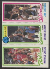 1980-81 Topps  #136 Jim Chones  #11 George Gervin #178 Maurice Cheeks