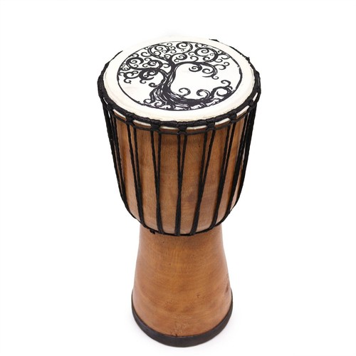 Schamanische Trommel Djembe bezaubernde Rhythmen handgefertigtes Schlagzeuginstrument Ziege S - Bild 8 von 20