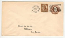 1925 VINTAGE FIRST DAY COVER U481 SIZE 13 COMBO FDC & 553 HARDING STAMP Worden
