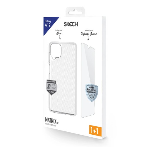 Skech Matrix SE Shockproof Case cover + Screen Protector For Samsung Galaxy A12 - Picture 2 of 4