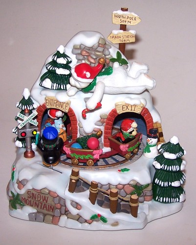 Vintage 1997 Spicy Collection Action Musical Train Winter Wonderland with Box - Picture 5 of 18