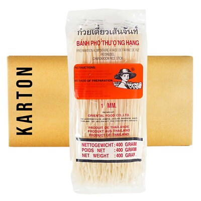 34x400g Farmer 1mm Reisbandnudel Banh Pho Rice Noodle Reisnudeln 1mm