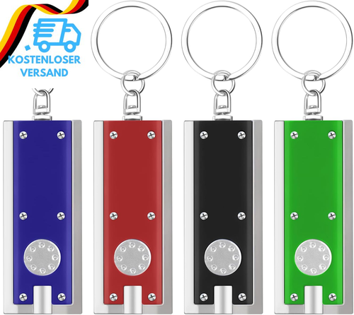 Flintronic Mini-Led-Schlüsselanhänger-Taschenlampe, 4PCS Mini LED Kleine Schlüss - Bild 12 von 12