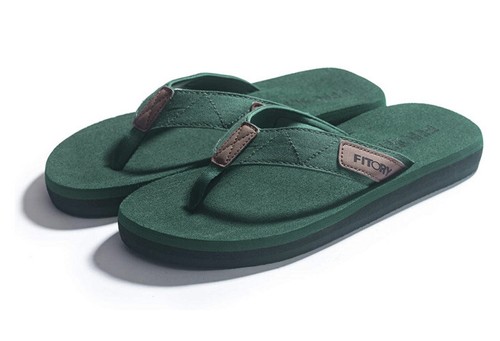 FITORY Men's Flip-Flops, Thongs Sandals Comfort Slippers for Beach Size 14 - Picture 1 of 7