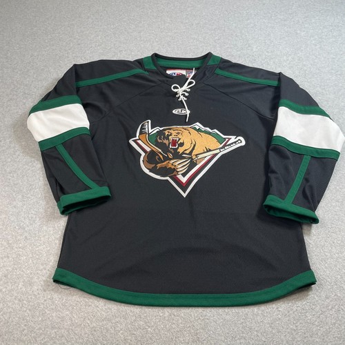 ECHL Utah Grizzlies AK Hockey Jersey Men S Black NHL Athleisure Sports Logo Team