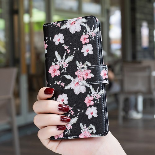 Painted Flowers PU Leather Flip Wallet Case For Google Pixel 9A/9Pro XL/9Pro/9 - Picture 27 of 92