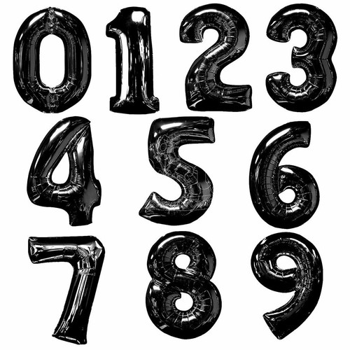 16 Zoll Folienzahlen Ballons selbstaufblasend Happy Birthday Alter Folie Banner Ballons - Bild 147 von 148