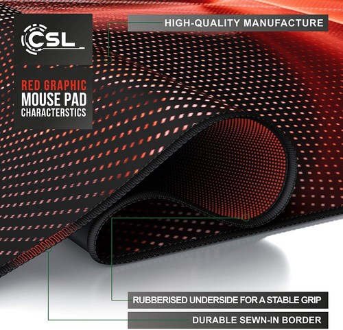 TITANWOLF XXL Gaming MOUSE MAT/PAD Red Graphic, 900x400mm Extra Large NEW/SEALED - Picture 4 of 6