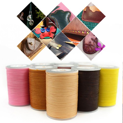 0.8mm Waxed Thread Polyester Cord DIY Sewing Stitching Leather Craft Bracelet - Picture 4 of 26