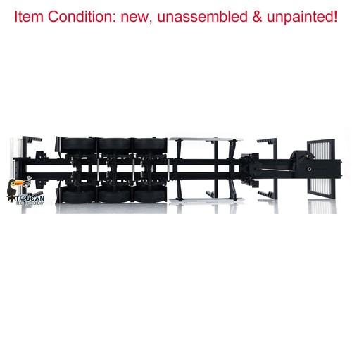 1/14 TOUCANRC RC Model 3Axle Timber Truck Pole Tractor Flatbed KIT Semi Trailer - Picture 11 of 18