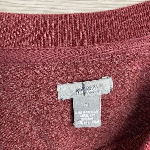 Aerie Langarm Pullover Sweatshirt rot Gr. M Rundhals Puffärmel - Bild 4 von 9