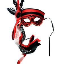 Venetian Masquerade Mardi Gras Evil Silver Glasses Eye Half Fancy Mask Theater