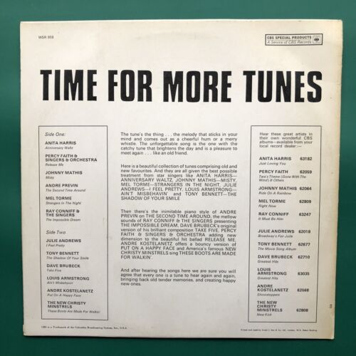 TIME FOR MORE TUNES Jazz Pop Ballad LP Dave Brubeck Mel Tormé Louis Armstrong UK - Picture 2 of 12