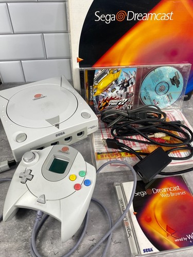 SEGA Dreamcast Console CIB + Memory Card HDMI Adapt Crazy Taxi 2 Marvel Capcom 2