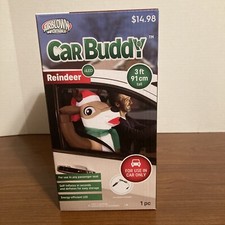 NEW Gemmy Airblown Inflatable Reindeer Car Buddy 3 Ft LED Light Christmas