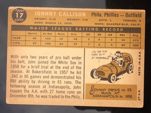 1960 Topps Baseball Singoli -- Scegli la tua carta -- include numeri alti - Foto 15 di 493