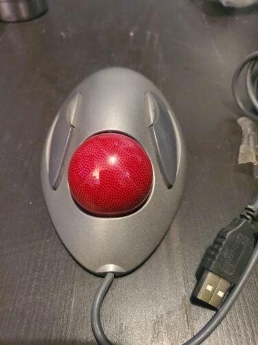Untasted Logitech T-BC21 Marble Mouse Roller Ball USB TrackBall Mouse Gray - Picture 3 of 6