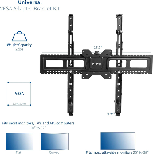 VIVO Universal Adapter VESA Mount Kit for 20 to 32 20" 32" Screens, Black  - Picture 4 of 9