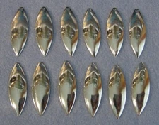 12 - Worth #3.5 Nickel Willow Leaf Std. Cup #3 1/2 Spinnerbait Blades 94828-STD